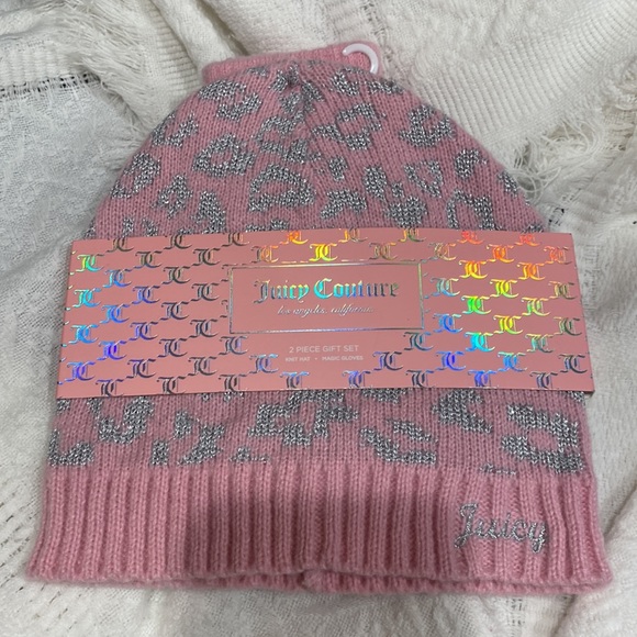 Juicy Couture pink & silver hat and glove set! For your Barbie Diva! - Picture 2 of 5